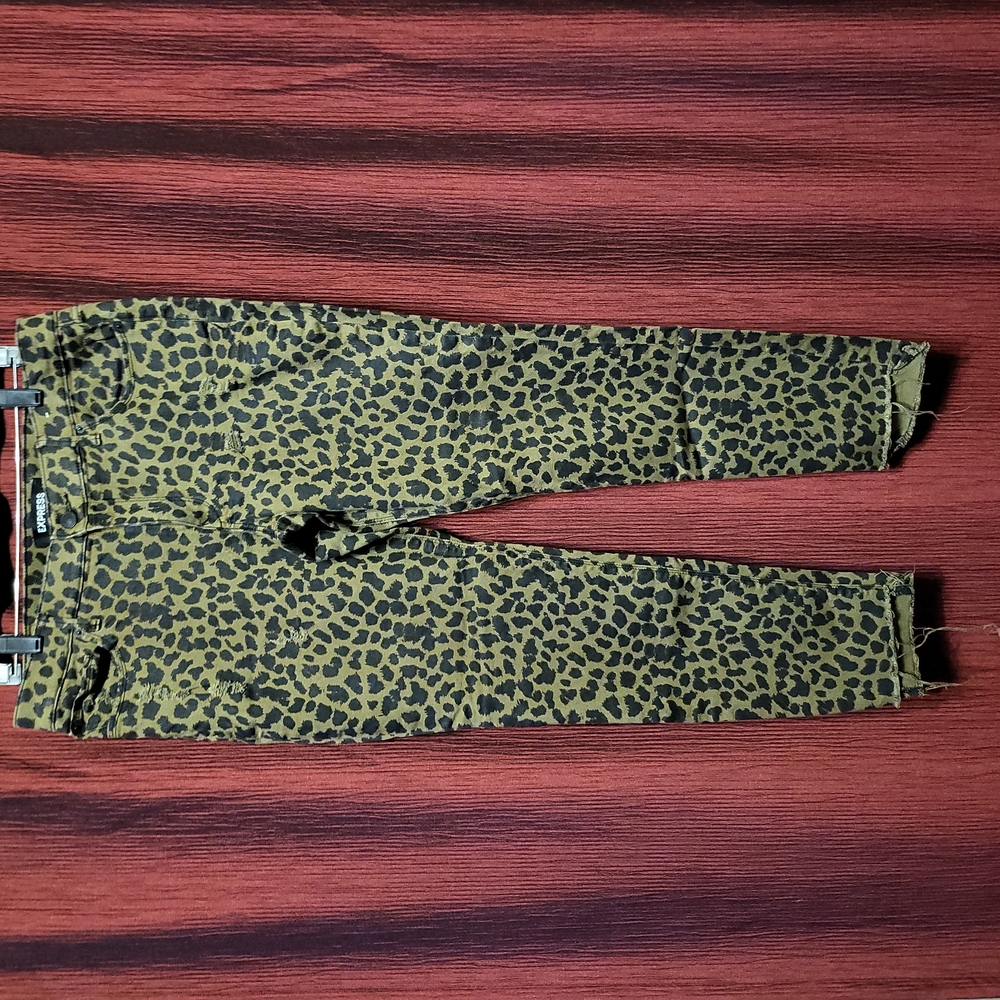 Express Leopard Print Jeans